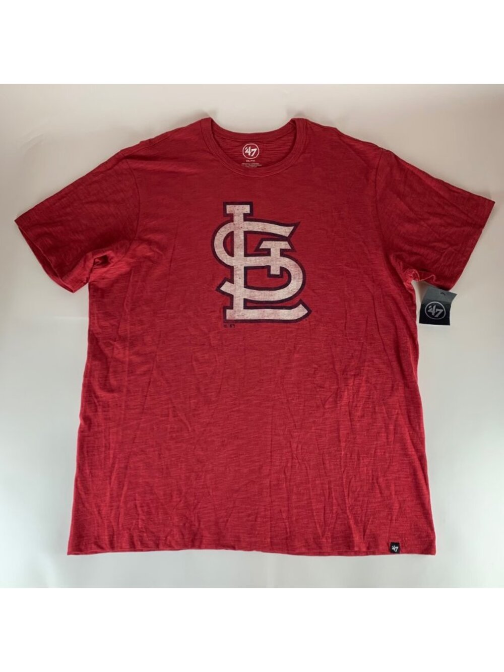St Louis Cardinals MLB Red 47 Brand Short Sleeve Crewneck Shirt Mens 2XL XXL New
